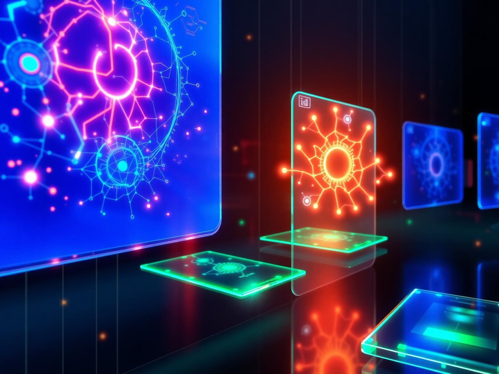 Holographic AI innovation illustration